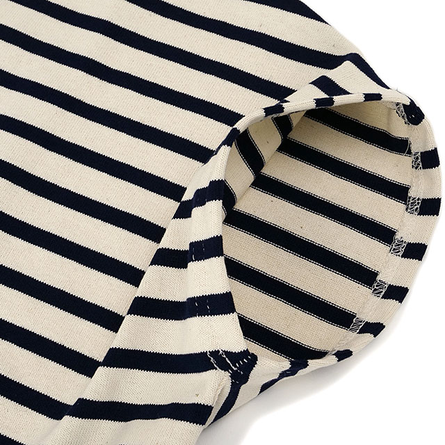 オーシバル ORCIVAL フレンチスリーブ ボートネック プルオーバー [#B271 SS25] FRENCH SLEEVE BOAT NECK P.O. レディース トップス カットソー 半袖Tシャツ ボーダー ECRU/MARINE 【メール便配送】 正規取扱店