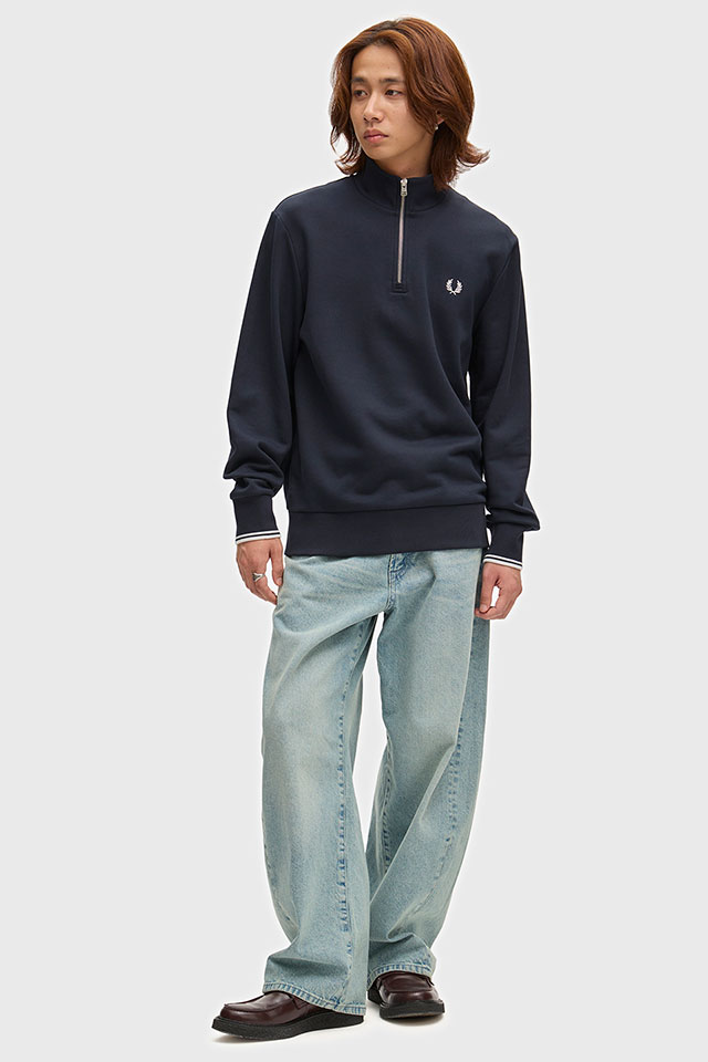 フレッドペリー FRED PERRY ハーフジップ スウェットシャツ [M3574-608