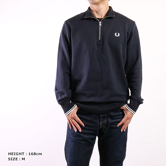 フレッドペリー FRED PERRY ハーフジップ スウェットシャツ [M3574-608