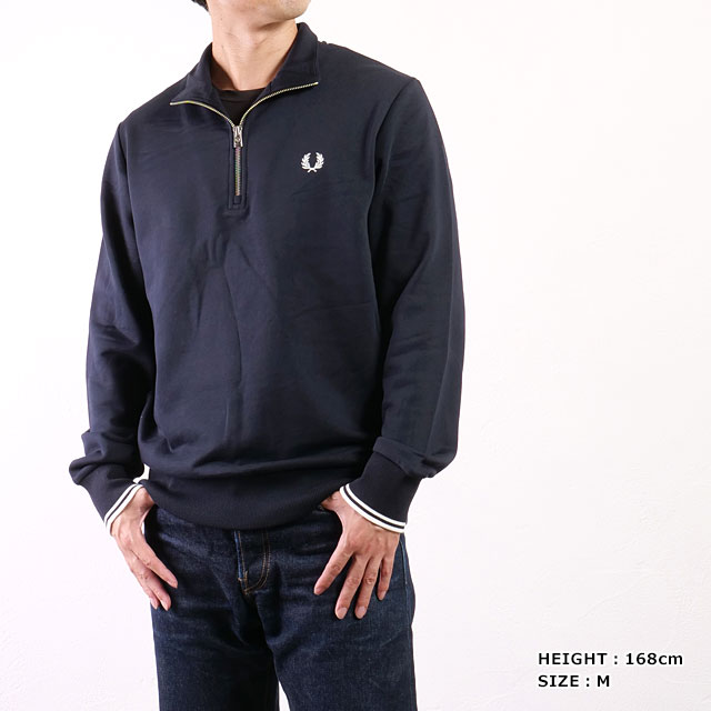 フレッドペリー FRED PERRY ハーフジップ スウェットシャツ [M3574-608