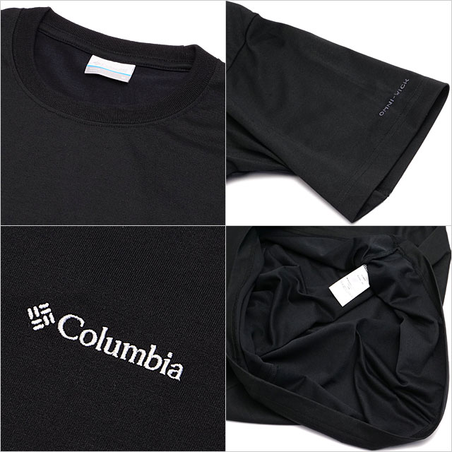ӥ Columbia Хϥեå硼ȥ꡼T [PM0616-011 SS25]  ȥåץ Ⱦµ ХåץT ۼ®ǽ UVå Black/Back-Print ֥å ڥ᡼ 谷Ź