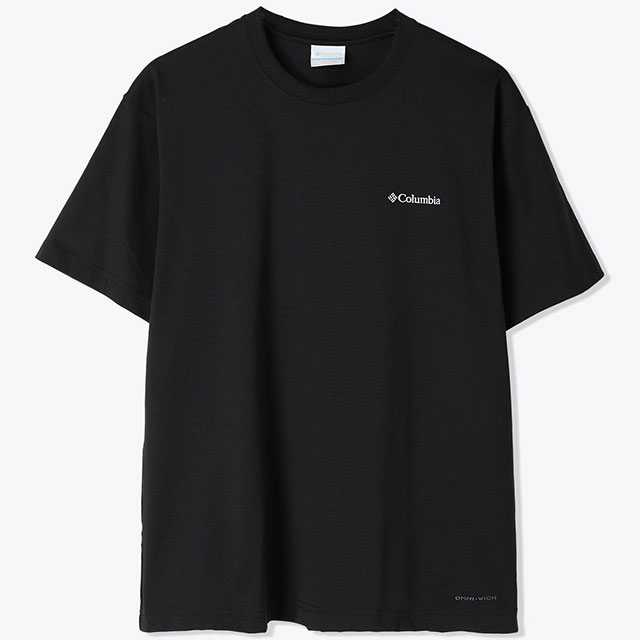 ӥ Columbia Хϥեå硼ȥ꡼T [PM0616-011 SS25]  ȥåץ Ⱦµ ХåץT ۼ®ǽ UVå Black/Back-Print ֥å ڥ᡼ 谷Ź