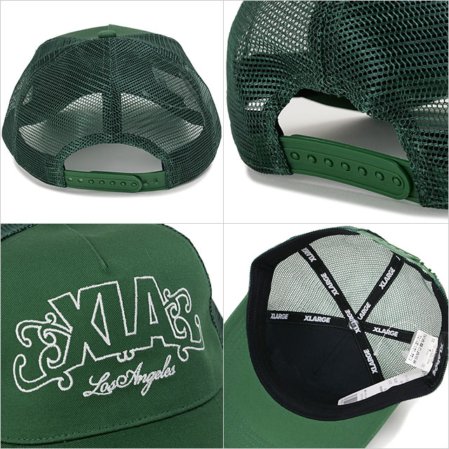 エクストララージ XLARGE XLA メッシュキャップ [101253051006 FW25] XLA MESH CAP メンズ・レディース 帽子 トラッカーキャップ GREEN 正規取扱店