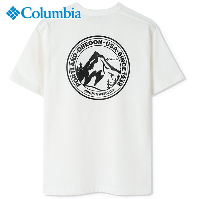 コロンビア Columbia アーバンハイクグラフィックショートスリーブTシャツ [PM0616-127 SS25] メンズ トップス 半袖 バックプリントTシャツ 吸湿速乾機能 UVカット Sea-Salt/Back-Print-ホワイト系 【メール便配送】 正規取扱店