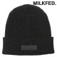 ߥ륯ե MILKFED. Сѥå˥åȥå [103253051003 FW25] RUBBER PATCH KNIT CAP ǥ ˹ ˥å˹ ӡˡ ե꡼ BLACK ڥ᡼ 谷Ź