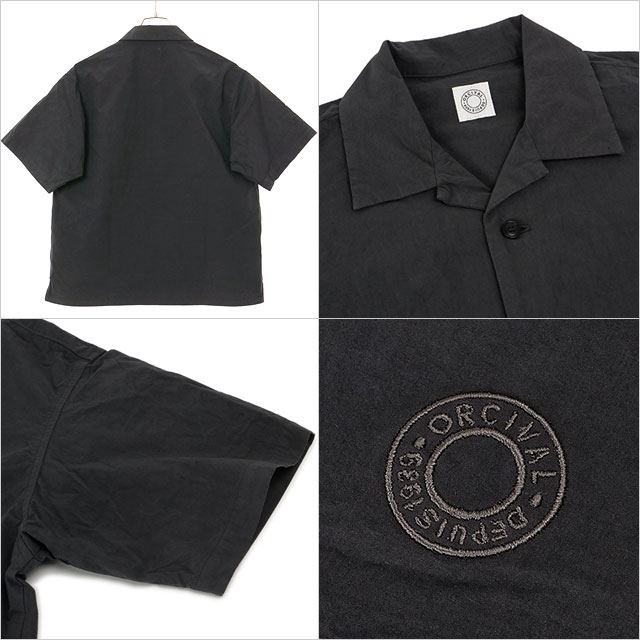 【30%OFF/SALE】オーシバル ORCIVAL オープンカラー ショートスリーブシャツ [OR-B0363-GDP SS25] OPEN COLLAR SHORT SLEEVE SHIRT 日本製 メンズ・レディース トップス 半袖 オーバーサイズ CHARCOAL 正規取扱店【ts】【ts】