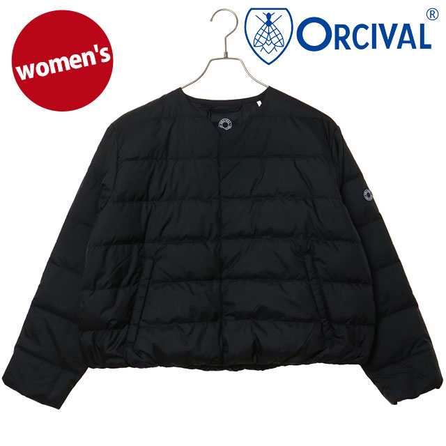 オーシバル ORCIVAL ラウンドネック ブルゾン [OR-A0603-DPR FW25] ROUND NECK BLOUSON レディース ライトアウター ダウンジャケット ノーカラー 薄手 BLACK 正規取扱店