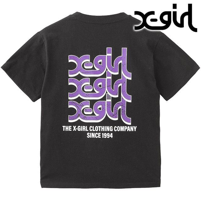 SALE】エックスガール X-girl ドリッピングペイントロゴ ショート