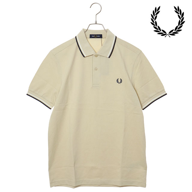 FRED PERRY ベージュ 長袖ポロシャツ Mサイズ 中古・古着通販】FRED PERRY (フレッドペリー) 長袖ポロシャツ
