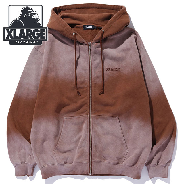 XLARGE ブラウン ジップアップパーカー XL XLARGE（エクストラ ラージ） ジップアップパーカー S ブラウン メンズ