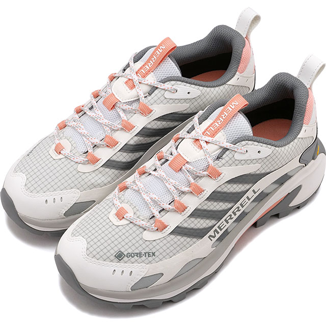30OFFSALEۥ MERRELL ȥå󥰥塼 ⥢ ԡ2 ƥå [J038514] W MOAB SPEED 2 GORE-TEX ǥ  ˡ ɿ ȥɥ WHITE/SOFT-CORAL 谷Źts