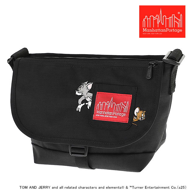 ޥϥåݡơ Manhattan Portage ʥå󥸥㡼ХåSM եåץåѡݥå ȥȥ꡼ 85ǯ [MP1605JRFZPTJ85TH] NYLON MESSENGER BAGSMFLAP ZIPPER POCKET TOM AND JERRY 85TH   Black 谷Ź