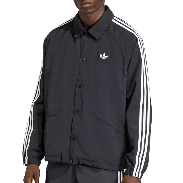 adidas 黒 ストライプジャケット S adidas（アディダス） ジャケット ナイロンジャケット スリー