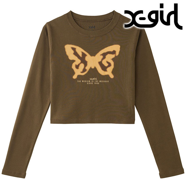 SALE】エックスガール X-girl サプライバタフライプリント ロング