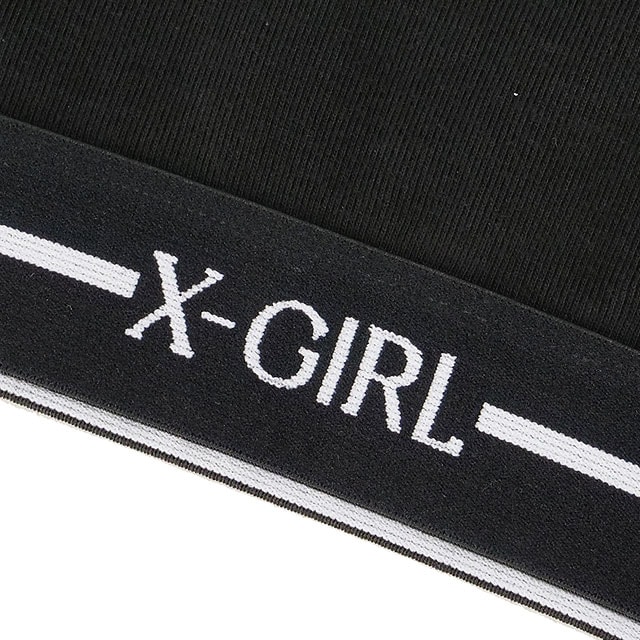 エックスガール X-girl ロゴアンドストライプ クロップド