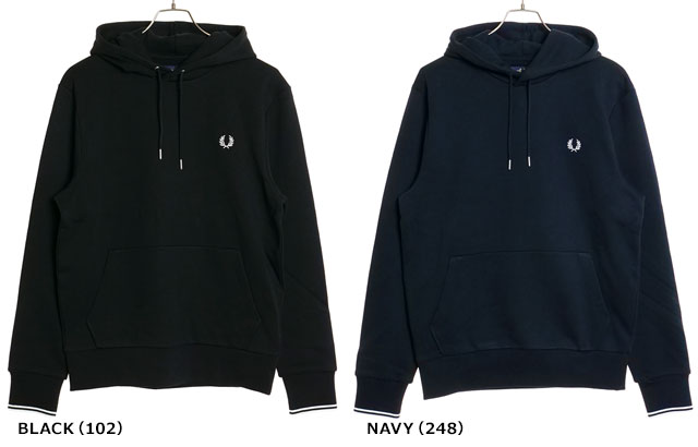 フレッドペリー FRED PERRY ティップド フーデッドスウェットシャツ