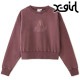 SALEۥå X-girl եԥȥ ѥȥåȥȥå [105244012027 FW24WINTER] FACE PIGMENT DYED COMPACT SWEAT TOP ǥ ȥåץ ȥ졼ʡ åȥ BURGUNDY 谷Źts