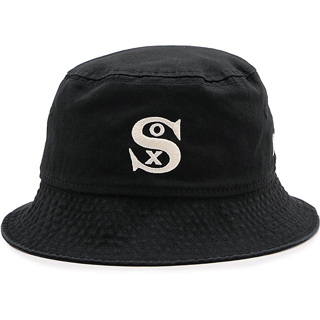 SCHA ブラック バケットハット ニューエラ NEWERA バケットハット シカゴ・ホワイトソックス
