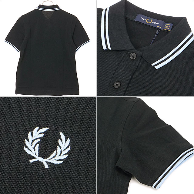 【FRED PERRY】ポロシャツ 黒 G3600 レディース FRED PERRY（フレッドペリー） レディース ポロシャツ ポロ 半袖 G3600