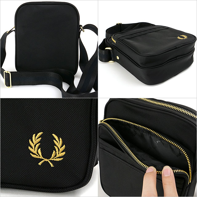 フレッドペリー FRED PERRY テクスチャードナイロンサイドバッグ