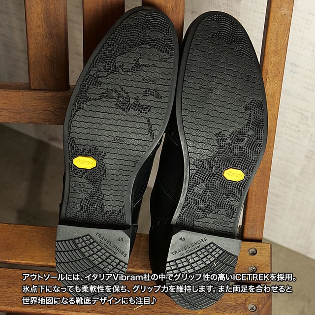 ̵ۥȥ٥륷塼 Х 祻 TRAVEL SHOES by chausser ǥ 󥰥å 졼åץ塼 [TR-004 ] Wing tip shoes   ɿ ӥ֥ॽ ֥å BL