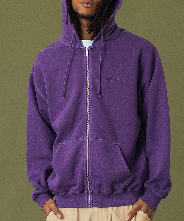 エクストララージ XLARGE ピグメントダイ エンボスロゴ ジップ