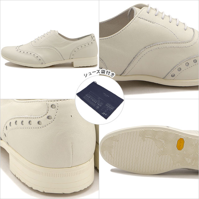 【極美品】ショセ 37トラベルシューズ ウィングチップ ビブラムソール 白 返品送料無料】トラベルシューズ バイ ショセ TRAVEL SHOES by