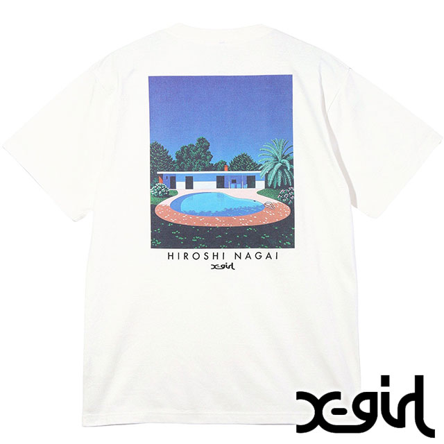 ̵ۥå X-girl ǥ ҥʥ  硼ȥ꡼T [105242011030 SU24] X-girl x HIROSHI NAGAI S/S TEE ȥåץ Ⱦµ WHITE ڥ᡼