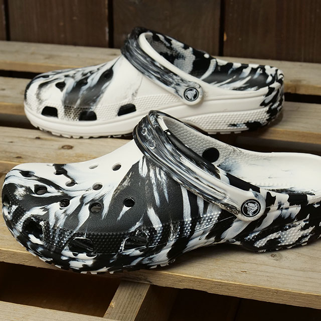 クロックス crocs サンダル クラシック マーブル クロッグ [206867-103