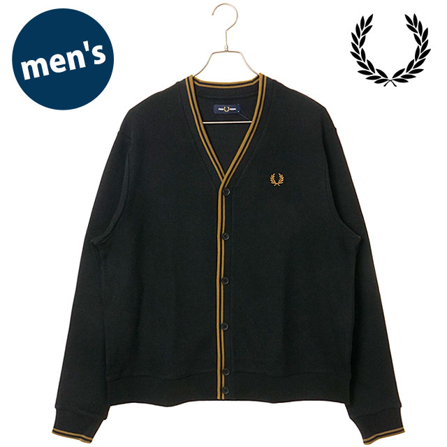 フレッドペリー FRED PERRY メンズ ティップド ピケ カーディガン