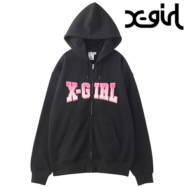 30%OFF/SALE】エックスガール X-girl フェイクファーロゴ ジップアップ