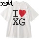 å X-girl ƥ󥷥 XG 硼ȥ꡼ ӥåTeeɥ쥹 [105252041007 SU25] STENCIL I LOVE XG LOGO S/S BIG TEE DRESS ǥ ȥåץ Ⱦµ ӥå륨å xgirl WHITE ۥ磻  谷Ź