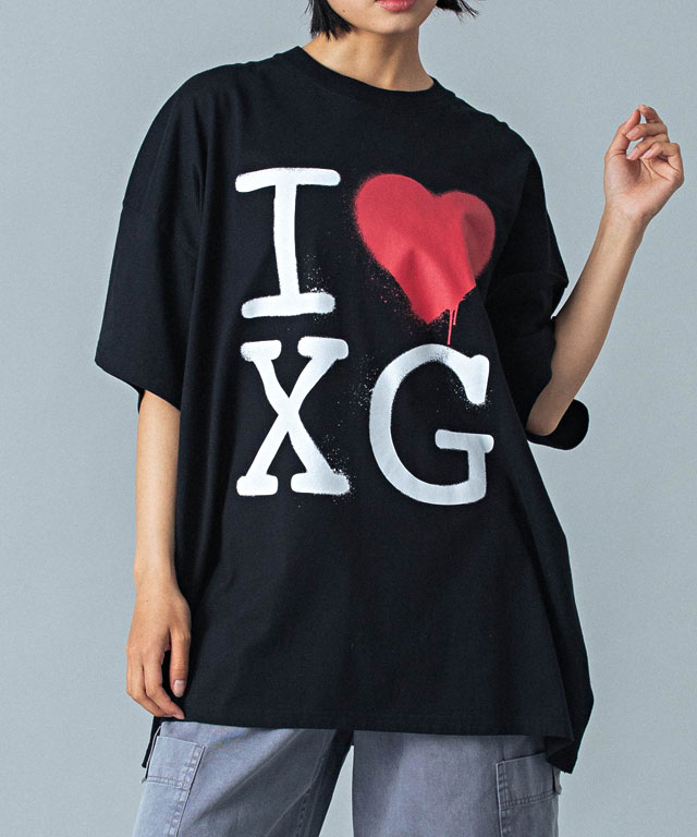 エックスガール X-girl ステンシル アイラブXGロゴ ショートスリーブ