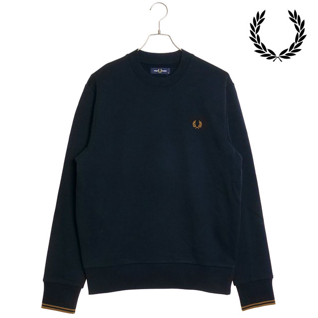 ̵ۥեåɥڥ꡼ FRED PERRY  롼ͥå åȥ [M7535-R63 FW23] CREW NECK SWEATSHIRT ȥåץ ȥ졼ʡ NAVY/DARKCARAMEL  ͥӡ