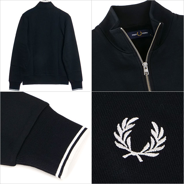 フレッドペリー FRED PERRY メンズ ハーフジップ スウェットシャツ
