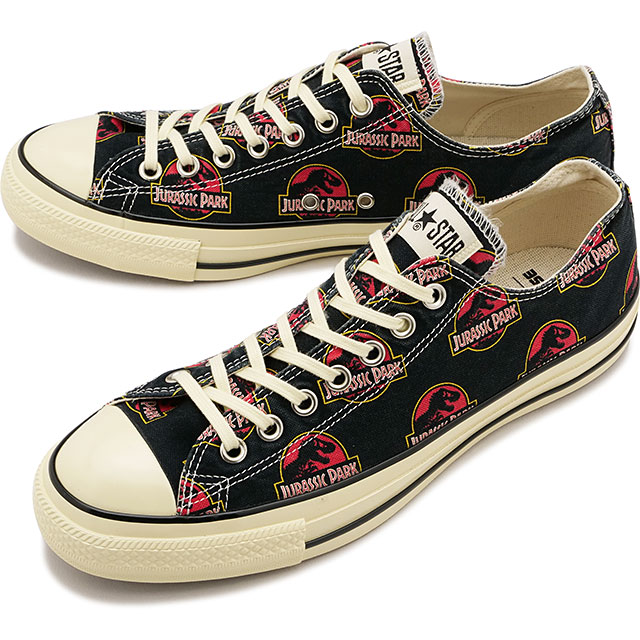 С CONVERSE ˡ 륹  LG å 饷åѡ [31315580 FW25] ALL STAR AGED LG OX / JURASSIC PARK   塼  BLACK 谷Ź