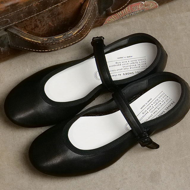 ̵ۥȥ٥륷塼 Х 祻 TRAVEL SHOES by chausser ǥ 󥹥ȥåץ塼 [TR-019 ] One strap shoes   ɿ ӥ֥ॽ ѥץ ֥å BL