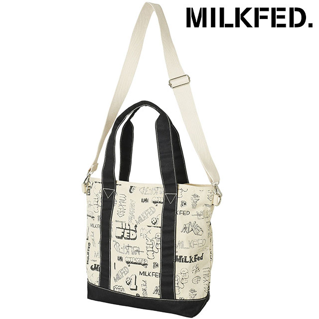 ߥ륯ե MILKFED. ǥ ꥢ ġ ȡȥХå [103242053003 SU24] VARIOUS LOGO 2WAY TOTE  Хå  BLACK