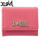 å X-girl 饤󥹥ȡ٥ ߥ˥å [105252054013 SU25] RHINESTONE LABEL MINI WALLET ǥ ߥ˺ xgirl PINK ԥ 谷Ź