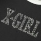 å X-girl 饤󥹥ȡ ޥ󥿥 饰󥷥硼ȥ꡼֥٥ӡT [105252011029 SU25] RHINESTONE ROMAN TYPE LOGO RAGLAN S/S BABY TEE ǥ ȥåץ Ⱦµ xgirl BLACK ֥å  ڥ᡼ 谷Ź