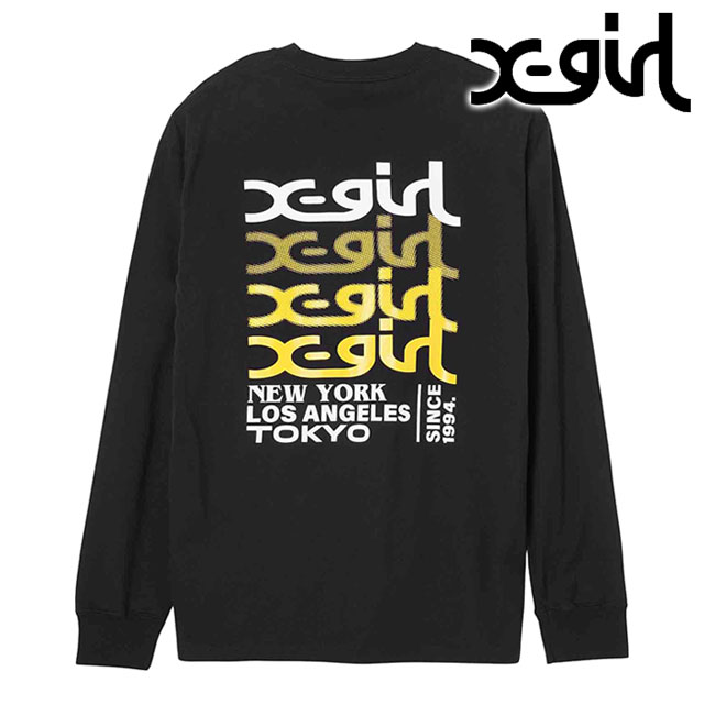 FACT ロンT GIRL Longsleeve Tee 新品未開封　XL X-girl（エックスガール） 長袖 Tシャツ レディース ロンT 袖ロゴ