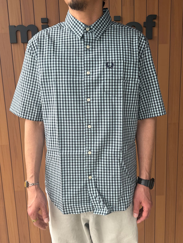 フレッドペリー FRED PERRY メンズ ギンガムショートスリーブシャツ