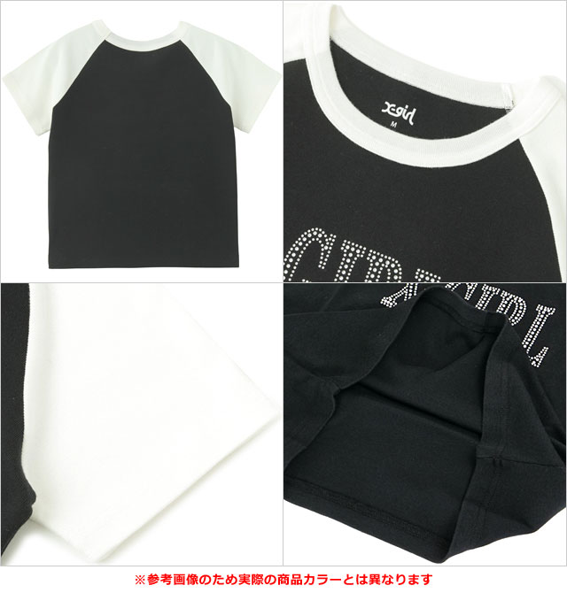 å X-girl 饤󥹥ȡ ޥ󥿥 饰󥷥硼ȥ꡼֥٥ӡT [105252011029 SU25] RHINESTONE ROMAN TYPE LOGO RAGLAN S/S BABY TEE ǥ ȥåץ Ⱦµ xgirl BEIGE ١ ڥ᡼ 谷Ź