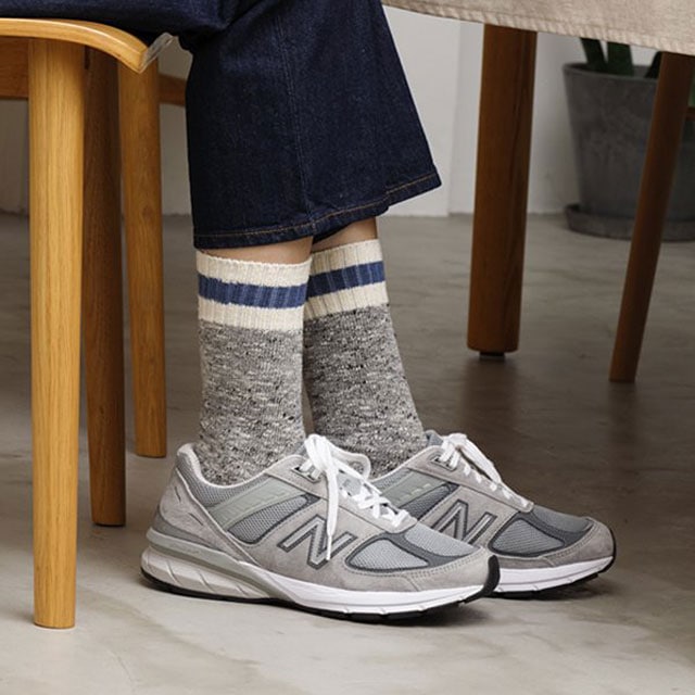 ラソックス rasox 靴下 スラブライン・クルー [CA240CR06 FW24] メンズ・レディース 日本製 杢柄 クルーソックス 【メール便配送】 正規取扱店