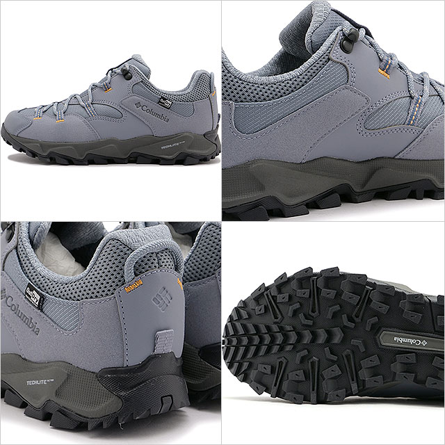 コロンビア Columbia アウトドアシューズ セイバー シックス ロー アウトドライ [YL5037-032 SS25] レディース 靴 ハイキング トレッキング スニーカー 防水 Tradewinds-Grey/Bright-Nectar 正規取扱店