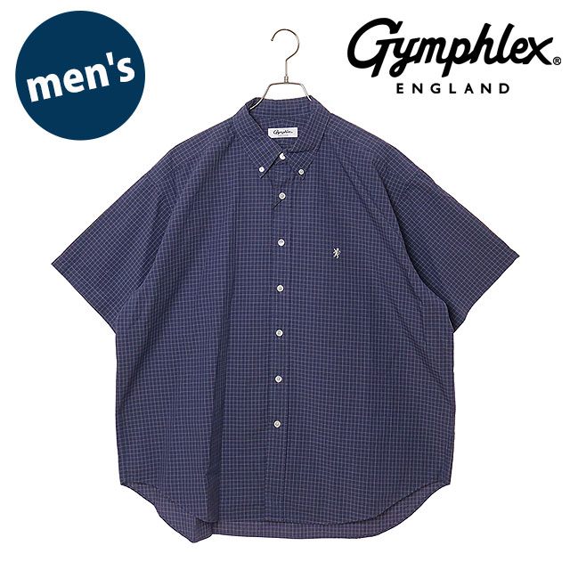 ジムフレックス Gymphlex メンズ ボタンダウンショツ ショートスリーブ