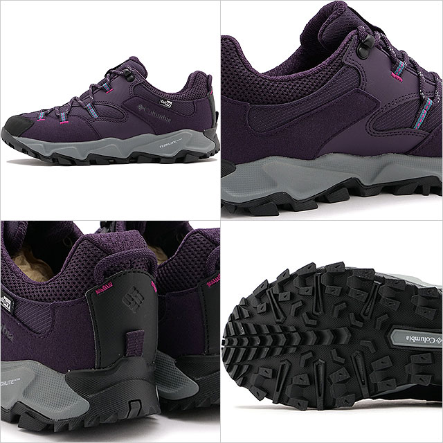 コロンビア Columbia アウトドアシューズ セイバー シックス ロー アウトドライ [YL5037-506 SS25] レディース 靴 ハイキング トレッキング スニーカー 防水 Dark-Plum/Wild-Fuchsia 正規取扱店