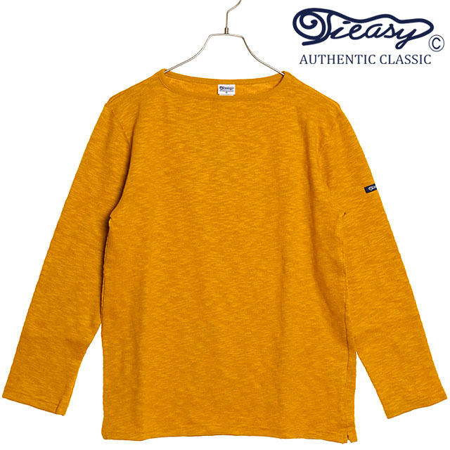 【SALE】ティージー Tieasy オリジナルボートネックシャツ [te002 FW24] Tieasy ORIGINAL BOATNECK SHIRT メンズ トップス 長袖Tシャツ 日本製 オーガニックコットン MUSTARD 正規取扱店【ts】 SALE】ティージー Tieasy オリジナルボートネックシャツ [te002 FW24