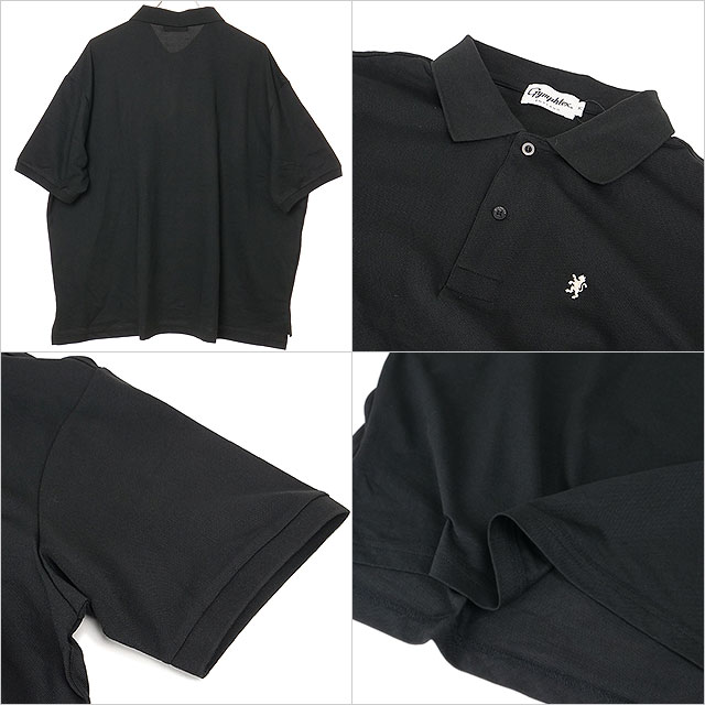 Gymphlex POLO ポロシャツ ブラック GYMPHLEX/ジムフレックス】ドルマンスリーブポロシャツ