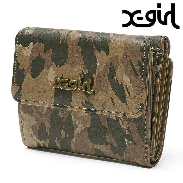 エックスガール X-girl ミルズロゴフェイクレザー ミニウォレット